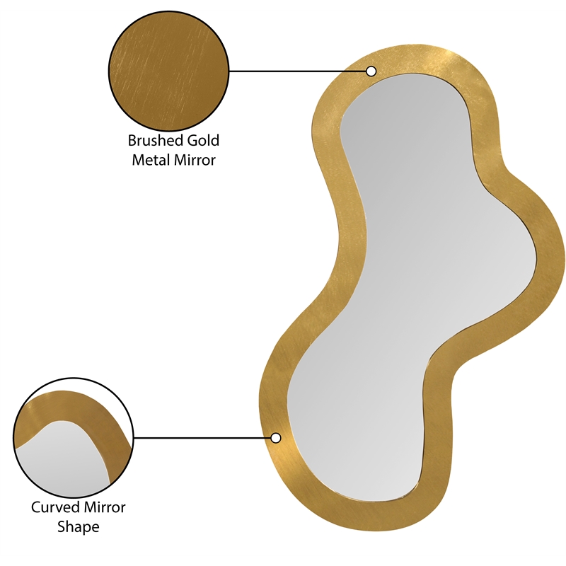 Meridian Furniture Oblique Gold Mirror