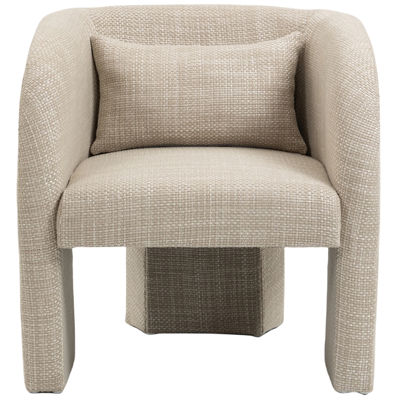 Meridian Furniture Sawyer Beige Weaved Fabric Accent Chair