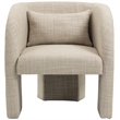 Meridian Furniture Sawyer Beige Weaved Fabric Accent Chair