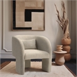 Meridian Furniture Sawyer Beige Weaved Fabric Accent Chair