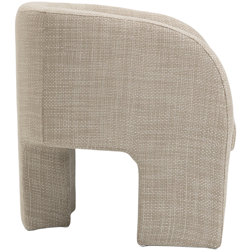 Meridian Furniture Sawyer Beige Weaved Fabric Accent Chair