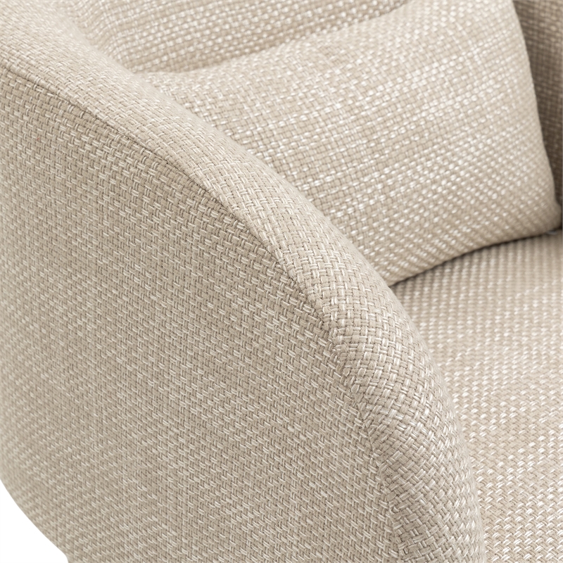 Meridian Furniture Sawyer Beige Weaved Fabric Accent Chair