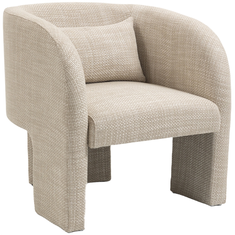 Meridian Furniture Sawyer Beige Weaved Fabric Accent Chair