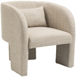 Meridian Furniture Sawyer Beige Weaved Fabric Accent Chair