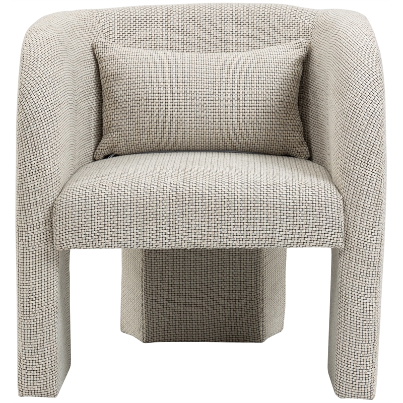 Meridian Furniture Sawyer Cream Weaved Fabric Accent Chair