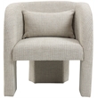 Meridian Furniture Sawyer Cream Weaved Fabric Accent Chair
