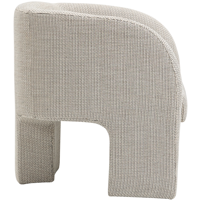 Meridian Furniture Sawyer Cream Weaved Fabric Accent Chair