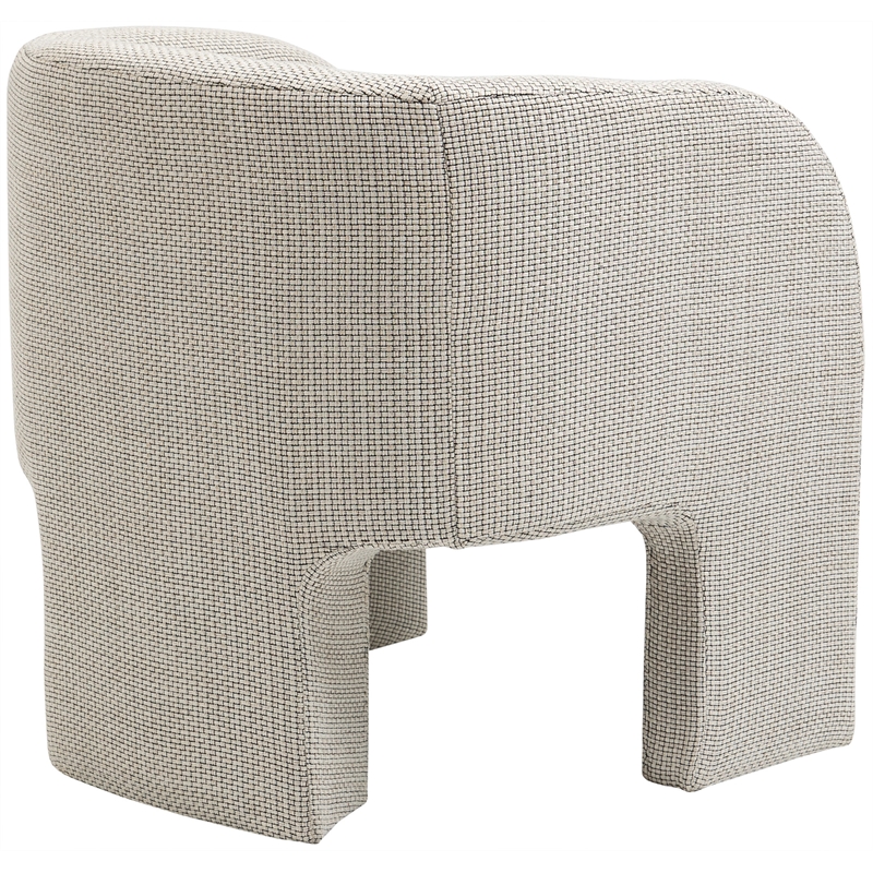 Meridian Furniture Sawyer Cream Weaved Fabric Accent Chair