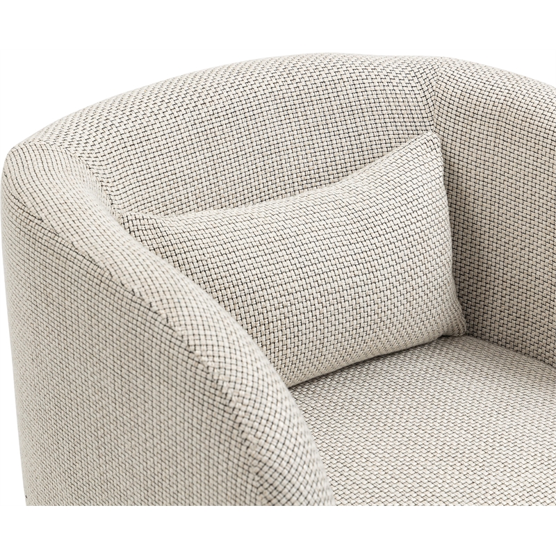 Meridian Furniture Sawyer Cream Weaved Fabric Accent Chair