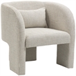 Meridian Furniture Sawyer Cream Weaved Fabric Accent Chair