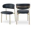 Meridian Furniture Lupita Black Vegan Leather Dining Chair (Set of 2)