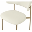 Meridian Furniture Lupita Cream Vegan Leather Dining Chair (Set of 2)