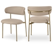 Meridian Furniture Lupita Taupe Vegan Leather Dining Chair (Set of 2)