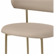 Meridian Furniture Lupita Taupe Vegan Leather Dining Chair (Set of 2)