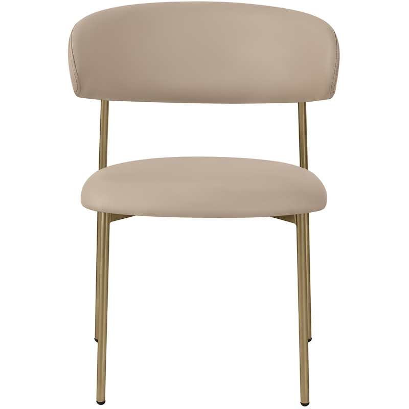 Meridian Furniture Lupita Taupe Vegan Leather Dining Chair (Set of 2)