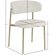 Meridian Furniture Lupita Off White Vegan Leather Dining Chair (Set of 2)