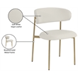 Meridian Furniture Lupita Off White Vegan Leather Dining Chair (Set of 2)