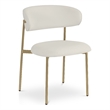 Meridian Furniture Lupita Off White Vegan Leather Dining Chair (Set of 2)