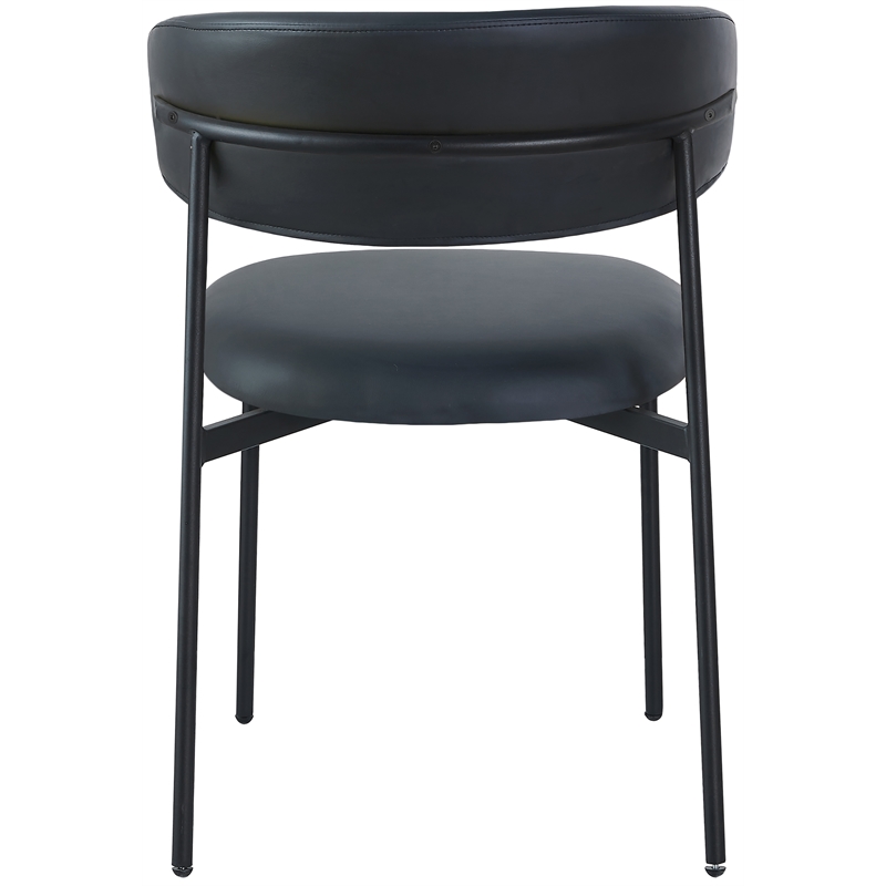 Meridian Furniture Lupita Black Vegan Leather Dining Chair (Set of 2)