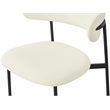 Meridian Furniture Lupita Cream Vegan Leather Dining Chair (Set of 2)