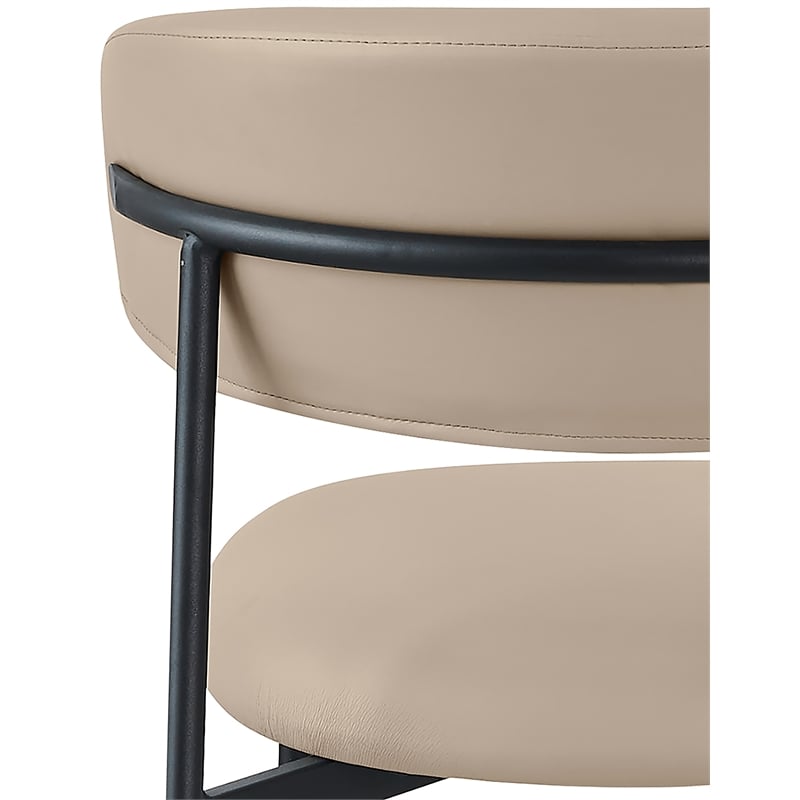 Meridian Furniture Lupita Taupe Vegan Leather Dining Chair (Set of 2)