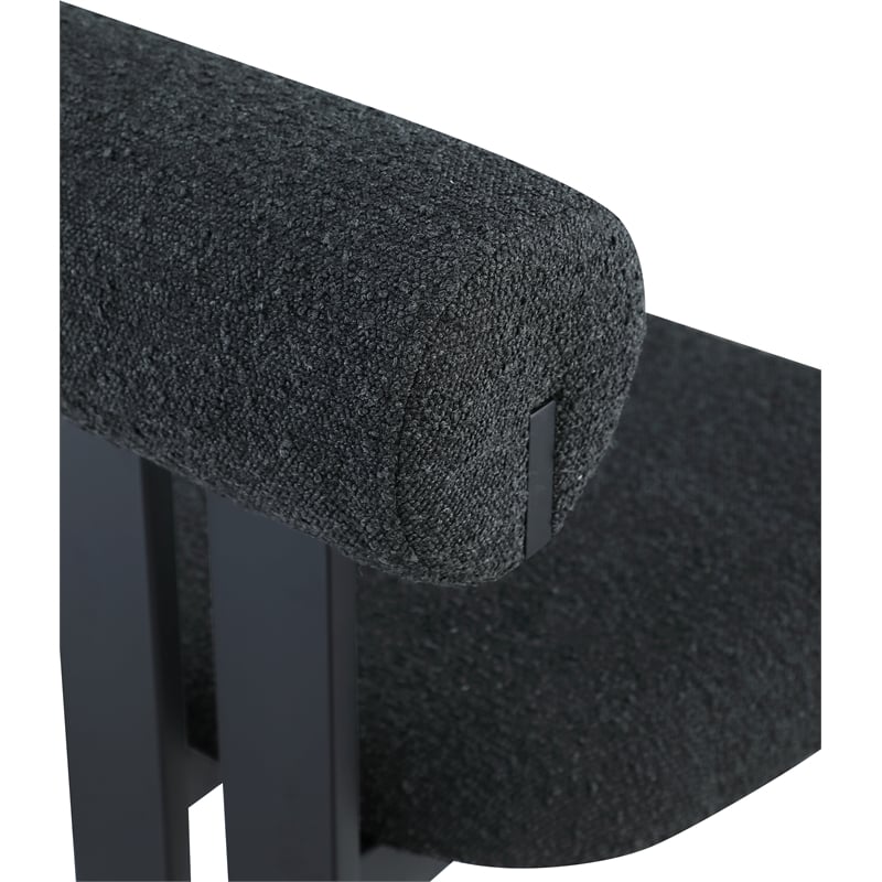 Meridian Furniture Dario Black Boucle Fabric Dining Chair (Set of 2)