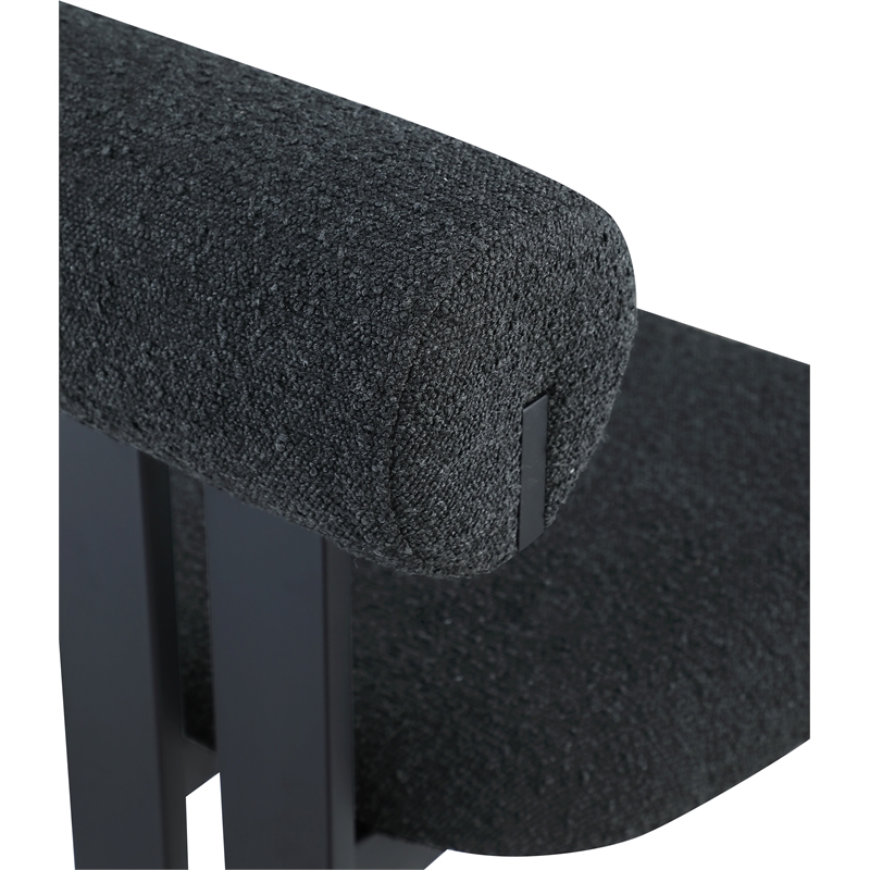 Meridian Furniture Dario Black Boucle Fabric Dining Chair (Set of 2)