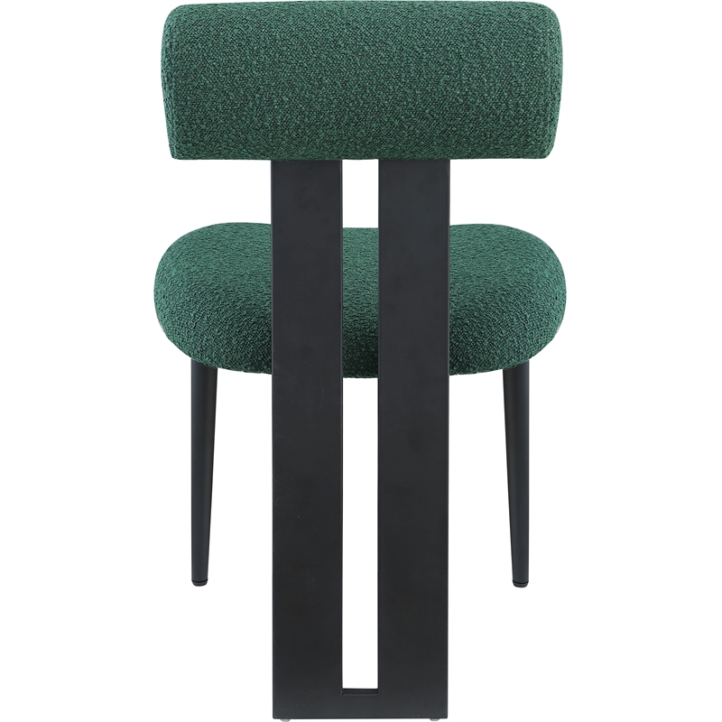 Meridian Furniture Dario Green Boucle Fabric Dining Chair (Set of 2)