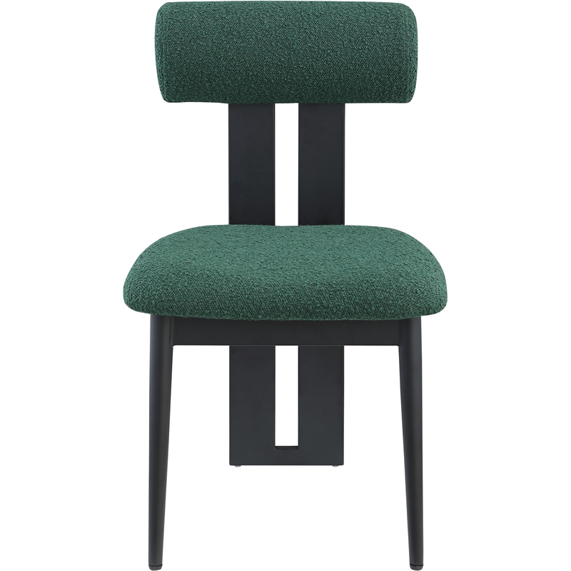 Meridian Furniture Dario Green Boucle Fabric Dining Chair (Set of 2)