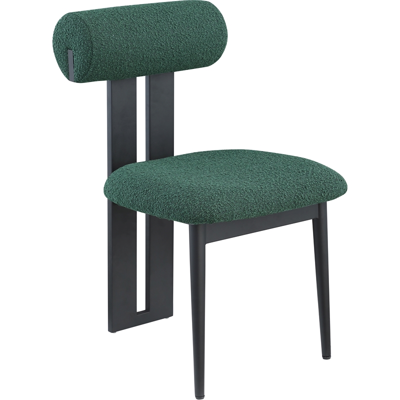 Meridian Furniture Dario Green Boucle Fabric Dining Chair (Set of 2)
