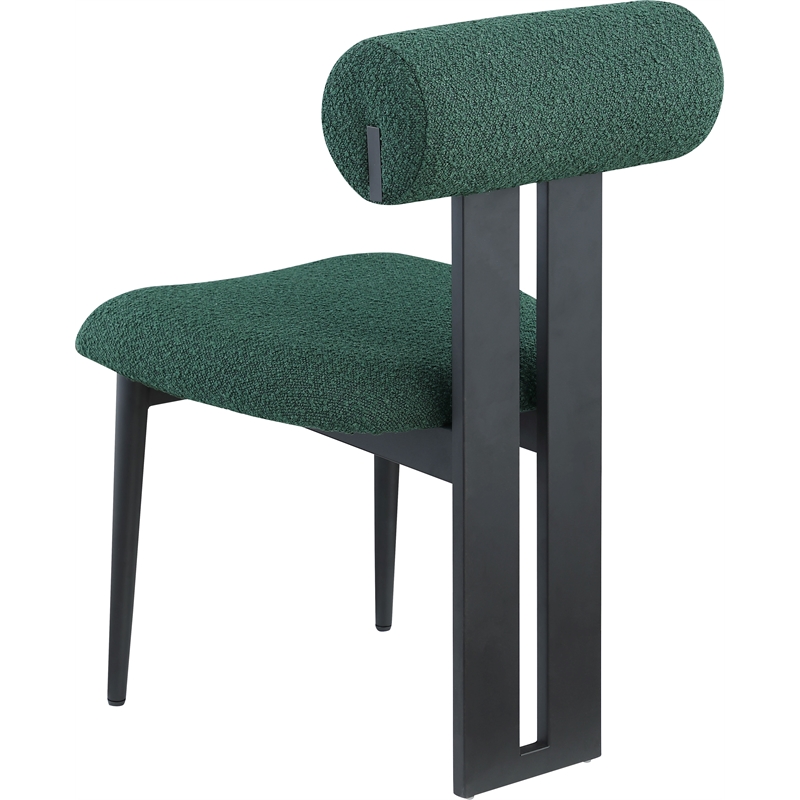 Meridian Furniture Dario Green Boucle Fabric Dining Chair (Set of 2)