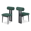 Meridian Furniture Dario Green Boucle Fabric Dining Chair (Set of 2)