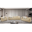 Meridian Furniture Kali Beige Faux Shearling Teddy Fabric Sofa