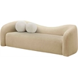 Meridian Furniture Kali Beige Faux Shearling Teddy Fabric Sofa