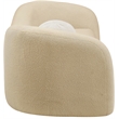 Meridian Furniture Kali Beige Faux Shearling Teddy Fabric Sofa