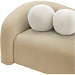 Meridian Furniture Kali Beige Faux Shearling Teddy Fabric Sofa