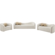 Meridian Furniture Kali Cream Faux Shearling Teddy Fabric Chair