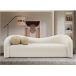 Meridian Furniture Kali Cream Faux Shearling Teddy Fabric Sofa