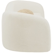 Meridian Furniture Kali Cream Faux Shearling Teddy Fabric Sofa