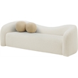 Meridian Furniture Kali Cream Faux Shearling Teddy Fabric Sofa