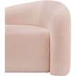 Meridian Furniture Kali Pink Faux Shearling Teddy Fabric Sofa