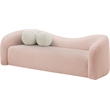 Meridian Furniture Kali Pink Faux Shearling Teddy Fabric Sofa