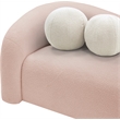 Meridian Furniture Kali Pink Faux Shearling Teddy Fabric Sofa