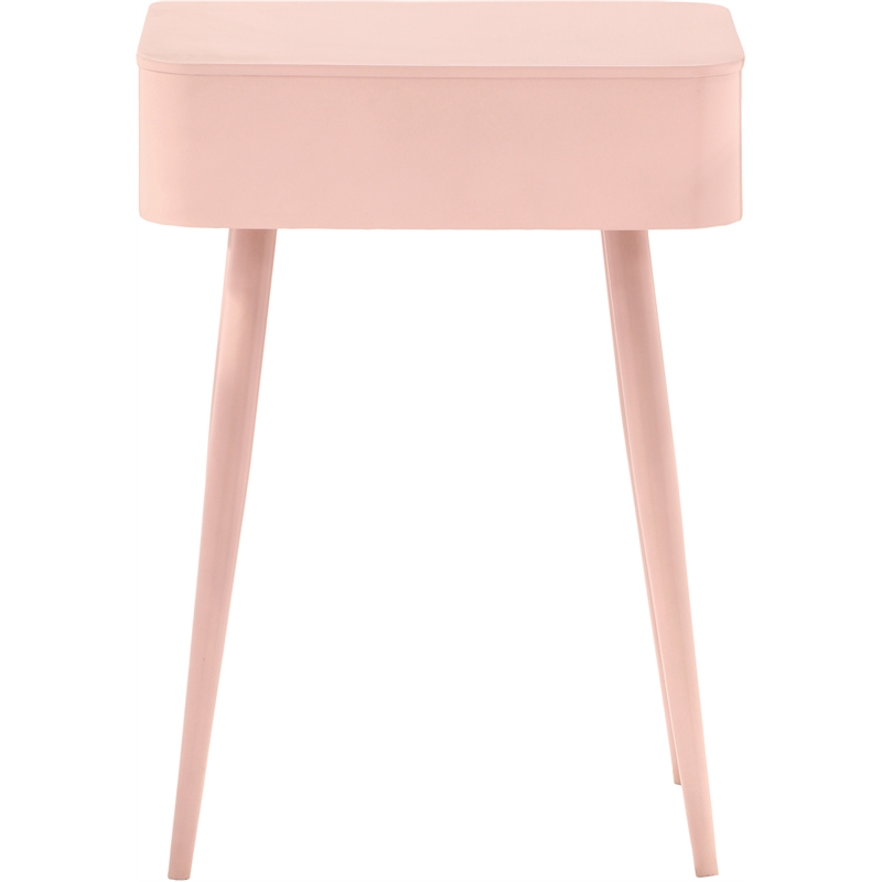 Meridian Furniture Rylan Pink Metal Night Stand