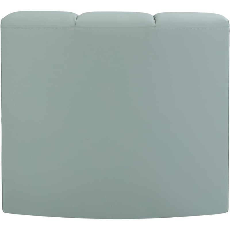 Meridian Furniture Arc Mint Green Vegan Leather Curved Corner