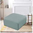 Meridian Furniture Arc Mint Green Vegan Leather Ottoman