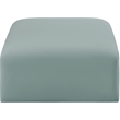 Meridian Furniture Arc Mint Green Vegan Leather Ottoman