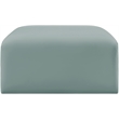 Meridian Furniture Arc Mint Green Vegan Leather Ottoman