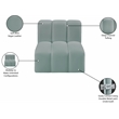 Meridian Furniture Arc Mint Green Vegan Leather Straight Chair