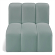 Meridian Furniture Arc Mint Green Vegan Leather Straight Chair